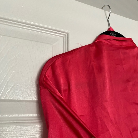 Victorias Secret Hot Pink Silky Robe - Picture 8 of 9